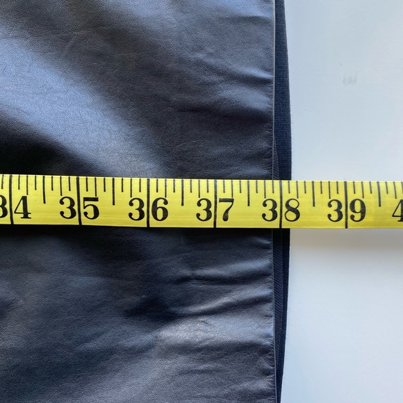 ANNETTE GORTZ Black Leather Dress Euro Size 44 US Large - Picture 3 of 15